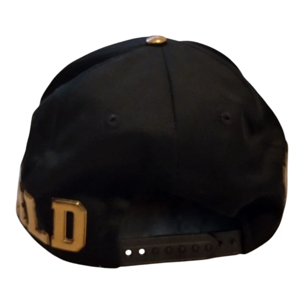 Walt Disney World Parks Black & Gold‎ Adjustable Snapback Cap Hat Adult Size